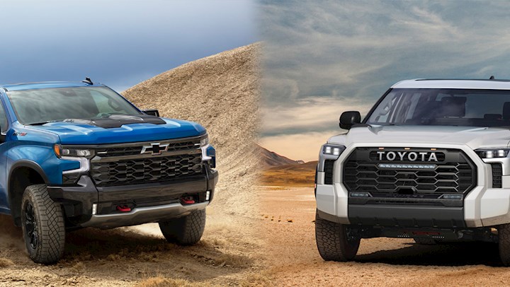 Full-Sized Off-Road Truck Comparison: 2022 Tundra TRD Pro vs 2022 Chevy ...