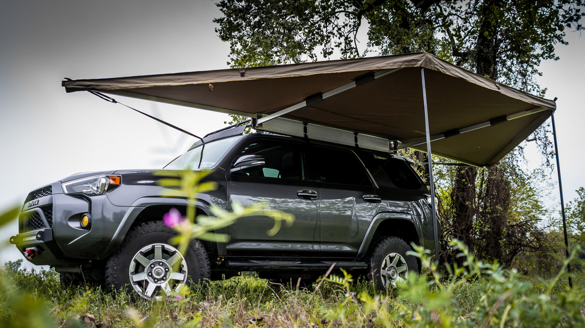 Car roof rack online awning