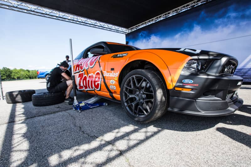 A turning black and orange car seen during the event.Festival Drift Expo  Track Mode runs on May 29-30 at ADM Raceway with the exhibition of projects  modified for drifting such as; 'Drift