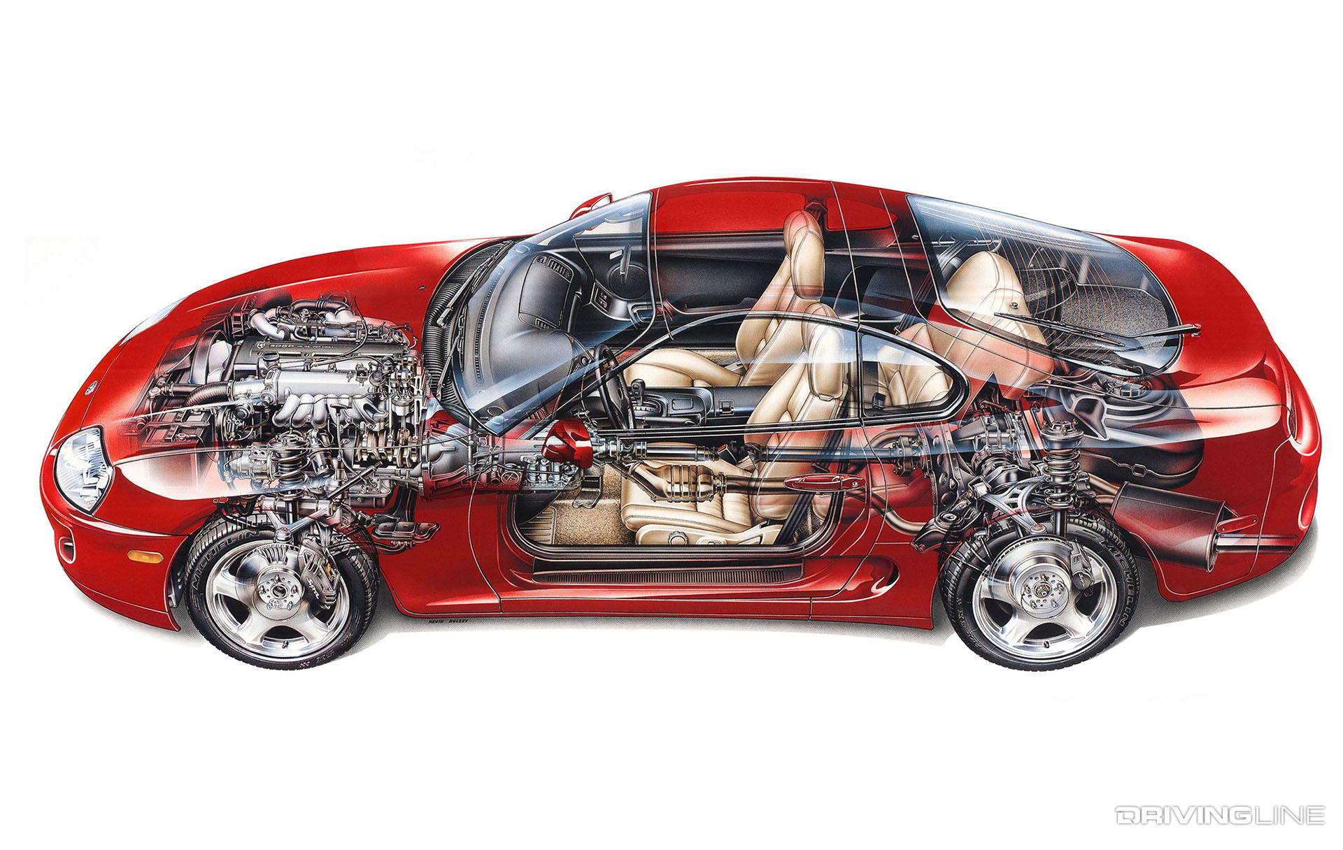 Mk4 Supra Cut Away Illustration